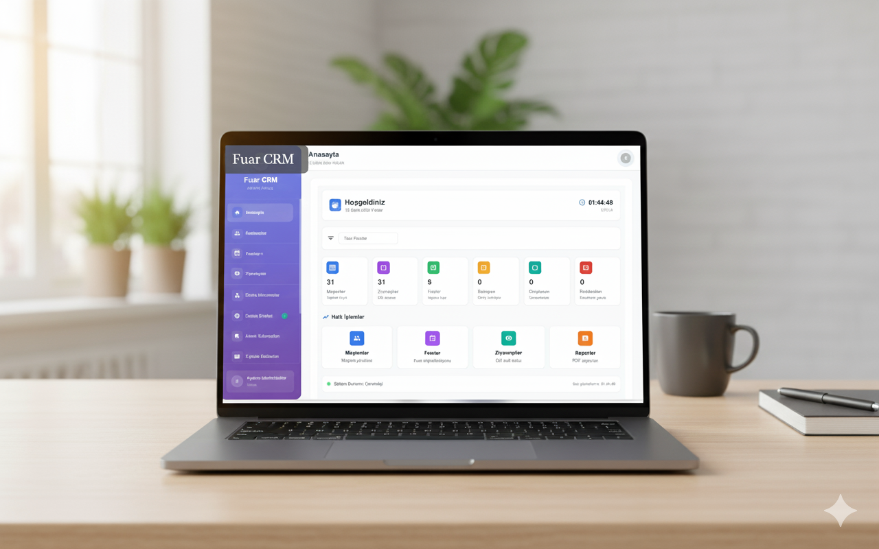 Fuar CRM Yönetim Sistemi | Admin,Ziyaretçi ve Katılımcı Paneli